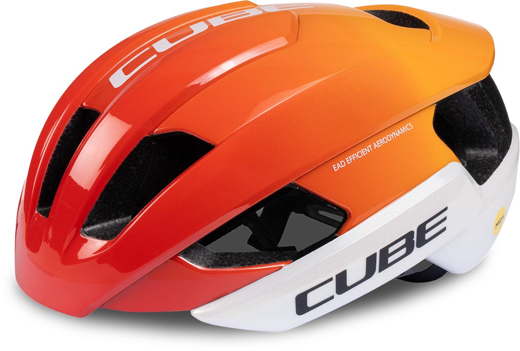 Cube Hjelm HERON Teamline hvid og orange