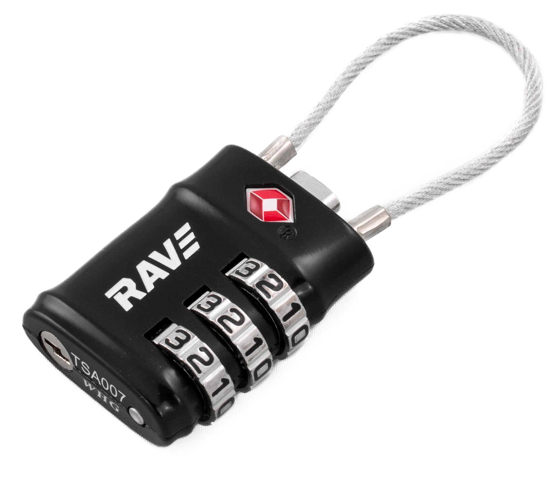RAVE TSA kuffertlås med talekombination