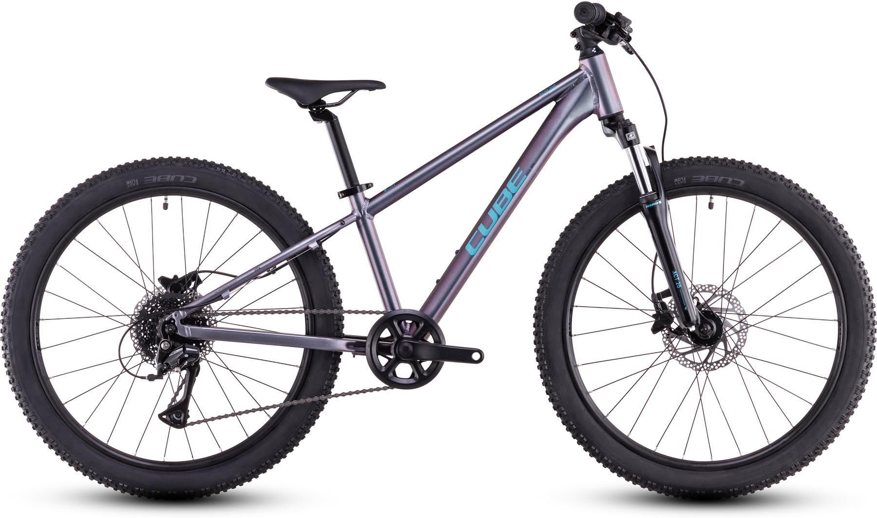 Cube Acid 240 Disc galactic n cyan 2025 - Børnecykel 24 tommer