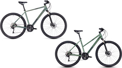 To Cube Nature EXC-cykler med diamantstel og trapezstel.