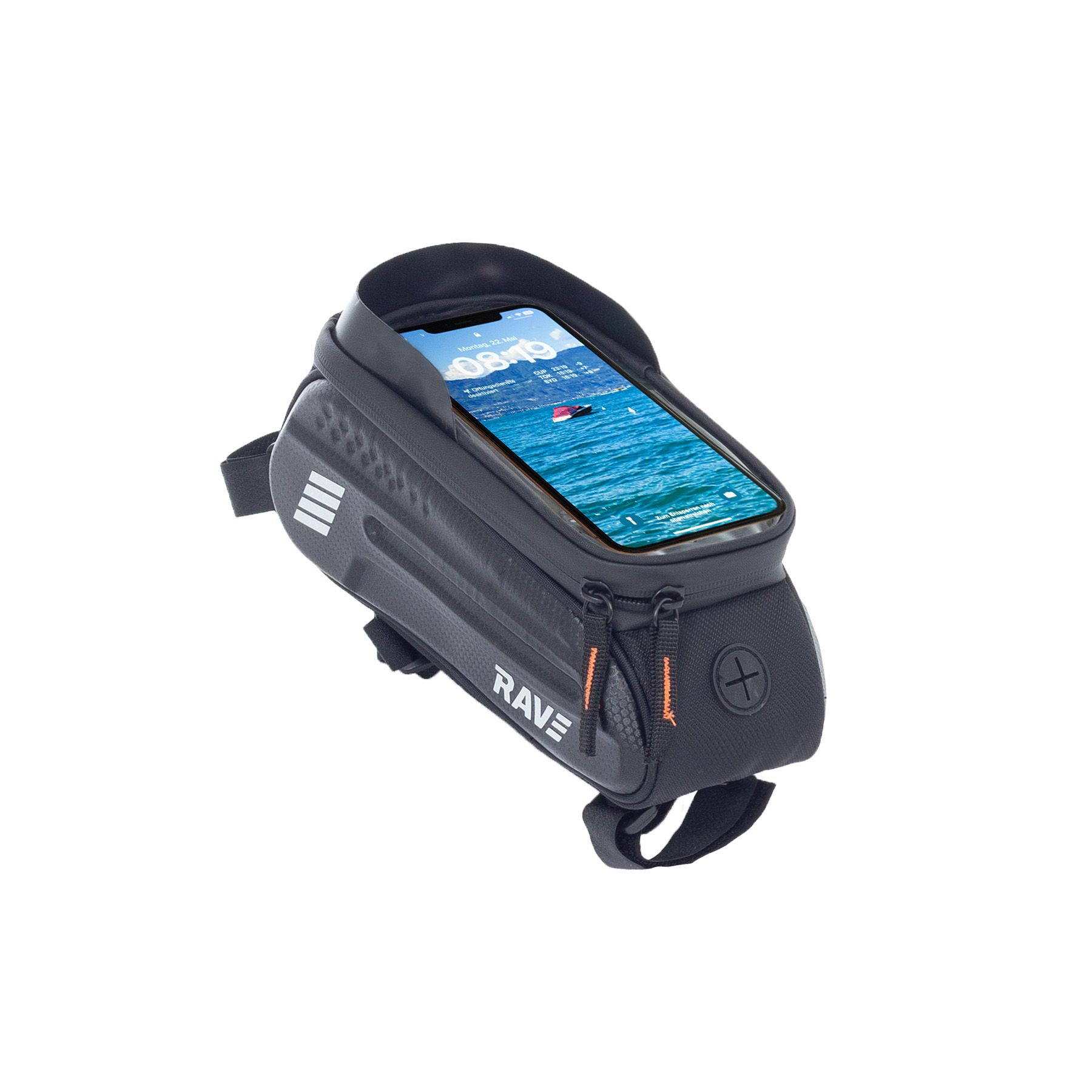 RAVE Cykelrammetaske Overrørstaske Topcasetaske ca. 1 liter, sort