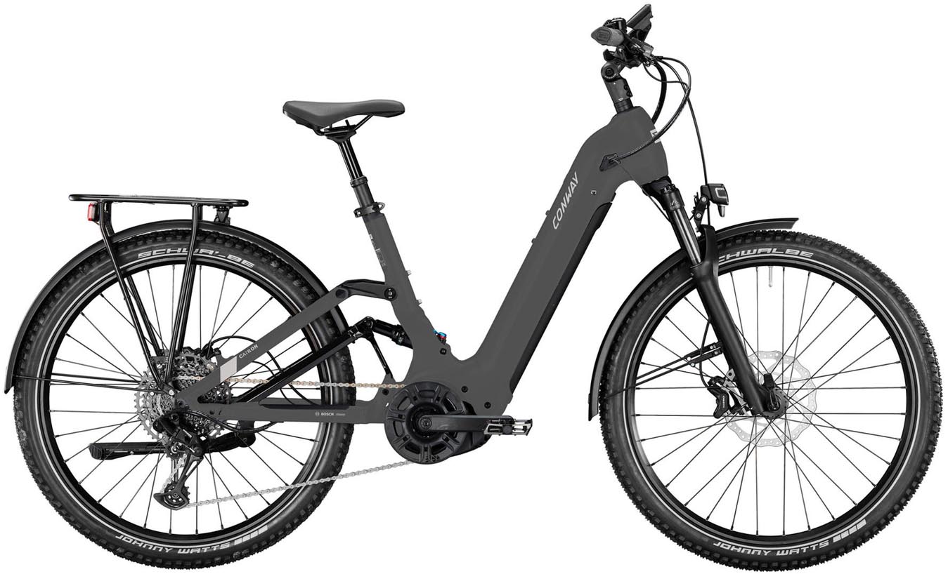 Conway Cairon SUV FS 4.0 625Wh graphit grey matt 2025 - Elcykel Fuldafdæmpede Mountainbike lav indstigning