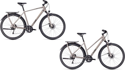 To Cube Kathmandu Pro-cykler, én med diamantstel og én med trapezstel