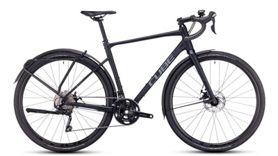 Cube Nuroad Pro FE gruscykel i sort.