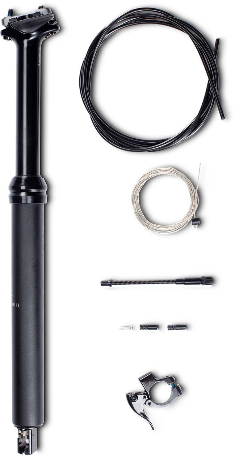 RFR Teleskop-sadelpind, sort, til Fully-mountainbikes 17 til 23 tommer – 31,6 mm x 420 mm (125 mm)