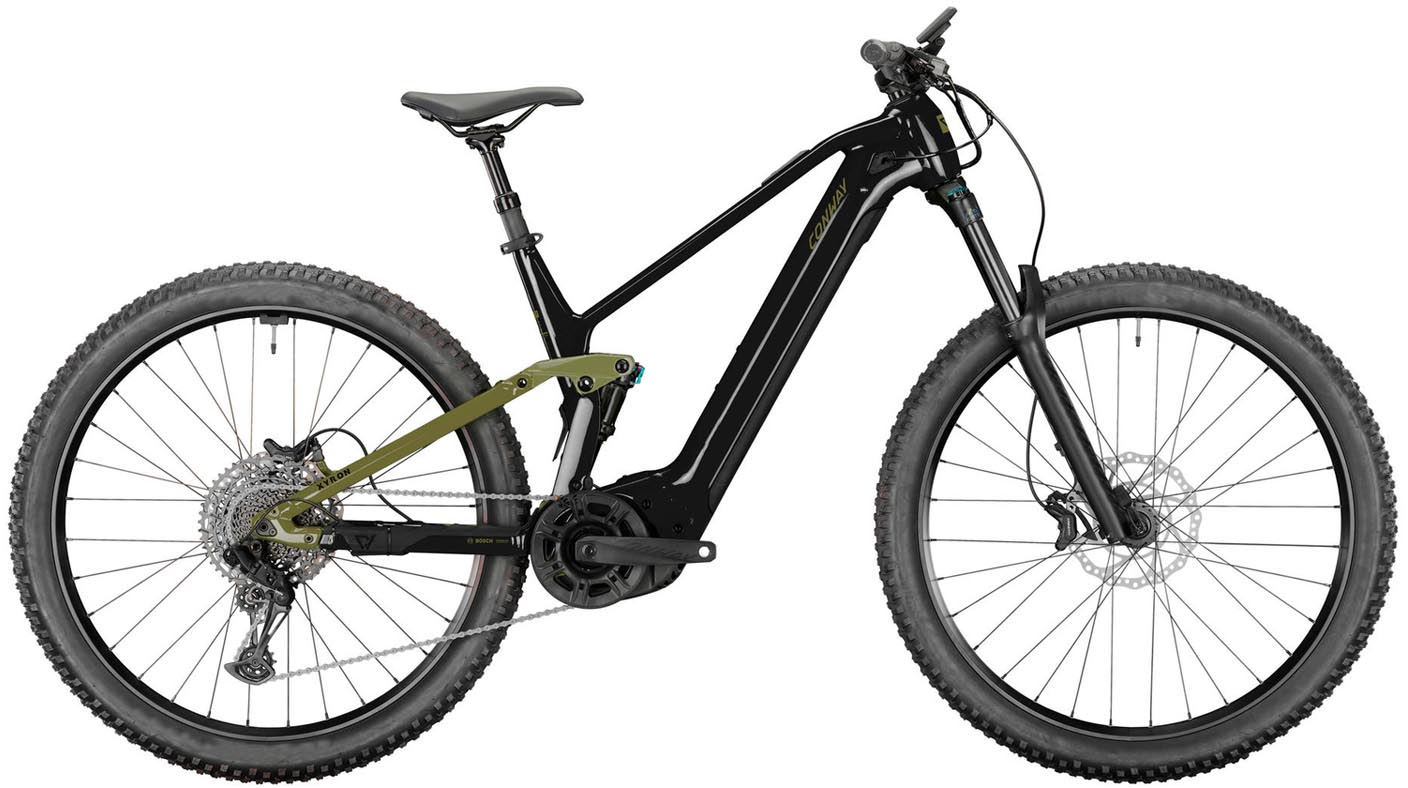 Conway Xyron S 5.0 Carbon 750Wh black / bronze 2025 - Elcykel Fuldafdæmpede Mountainbike