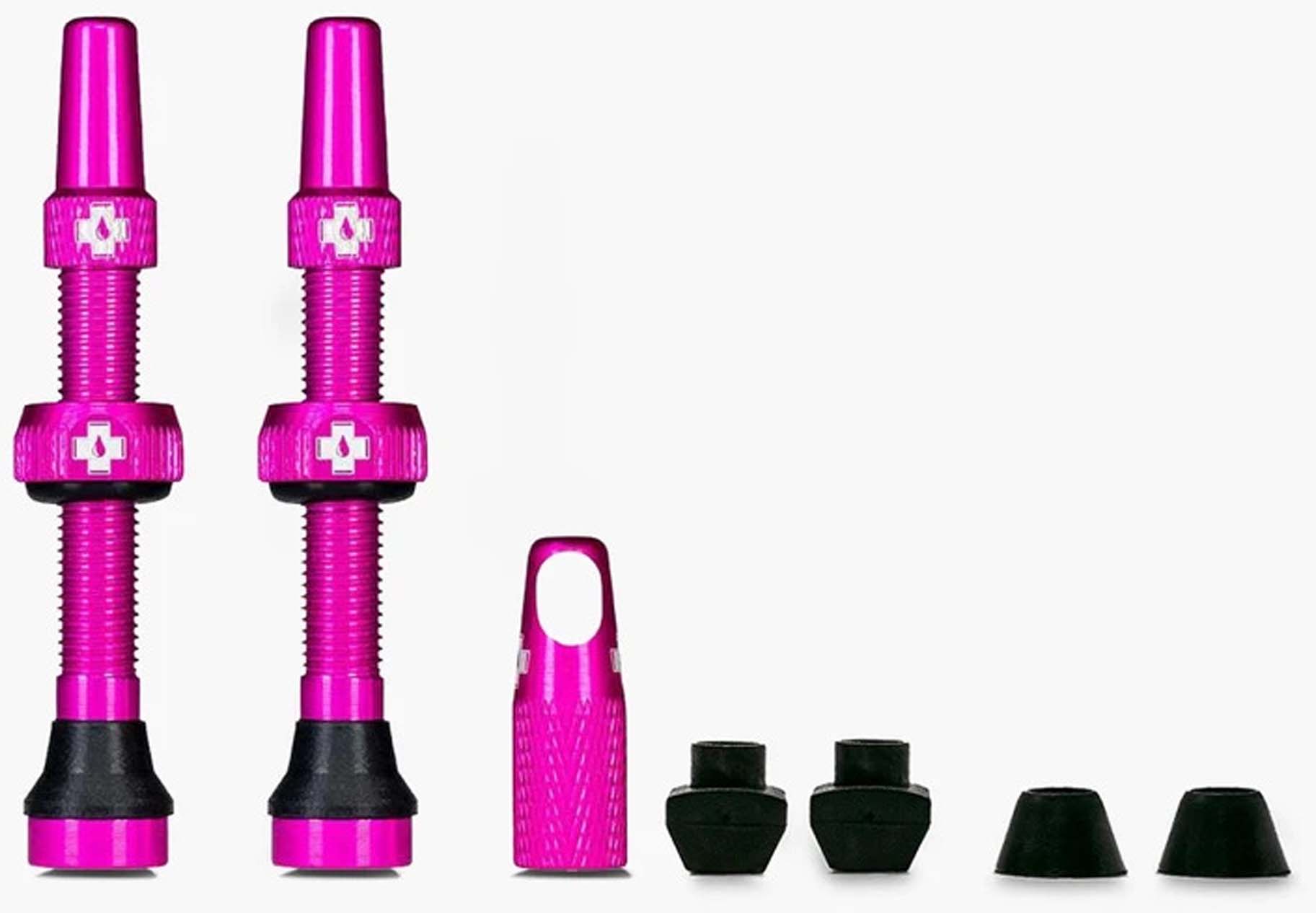 Muc-Off Tubeless-ventilsæt Universal til MTB / landevej pink 60 mm