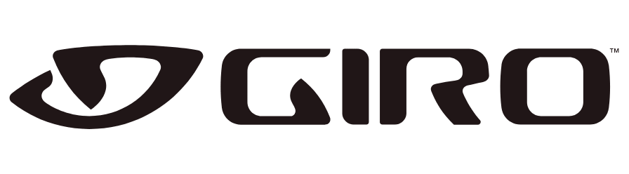 Man kan se Giro-brandets logo med sort skrift i klare, fede store bogstaver, til venstre for det et stiliseret sort symbol i form af et abstrakt »G«.