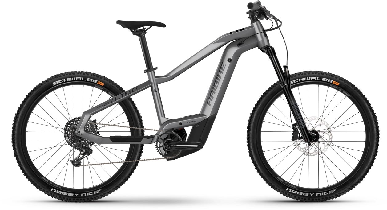 Haibike ALLTRACK 9 Matt Gloss Silver Blk 2024 - Elcykel Hardtail Mountainbike - Udstillingsmodel