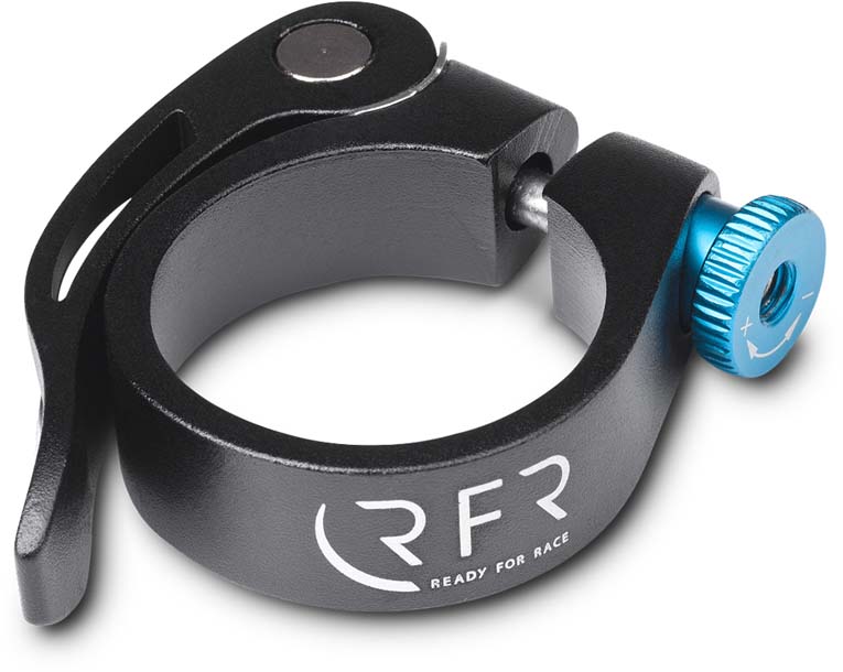 RFR Sadelklemme med hurtigspænder 34,9 mm sort og blå
