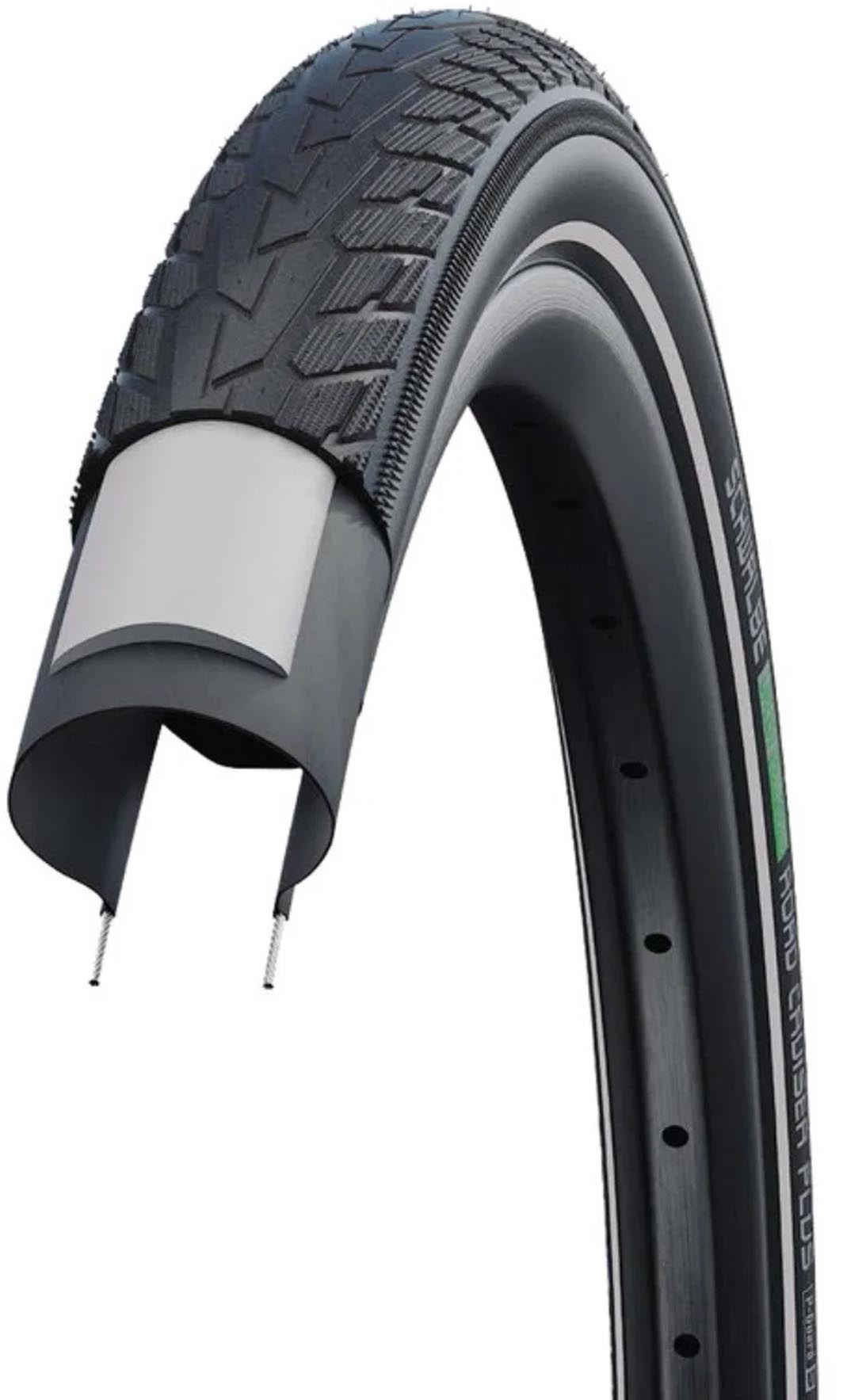 Schwalbe Dæk Road Cruiser Plus HS 484 28x2,15" 55-622 sw – Ref. TSk PG Green Activ