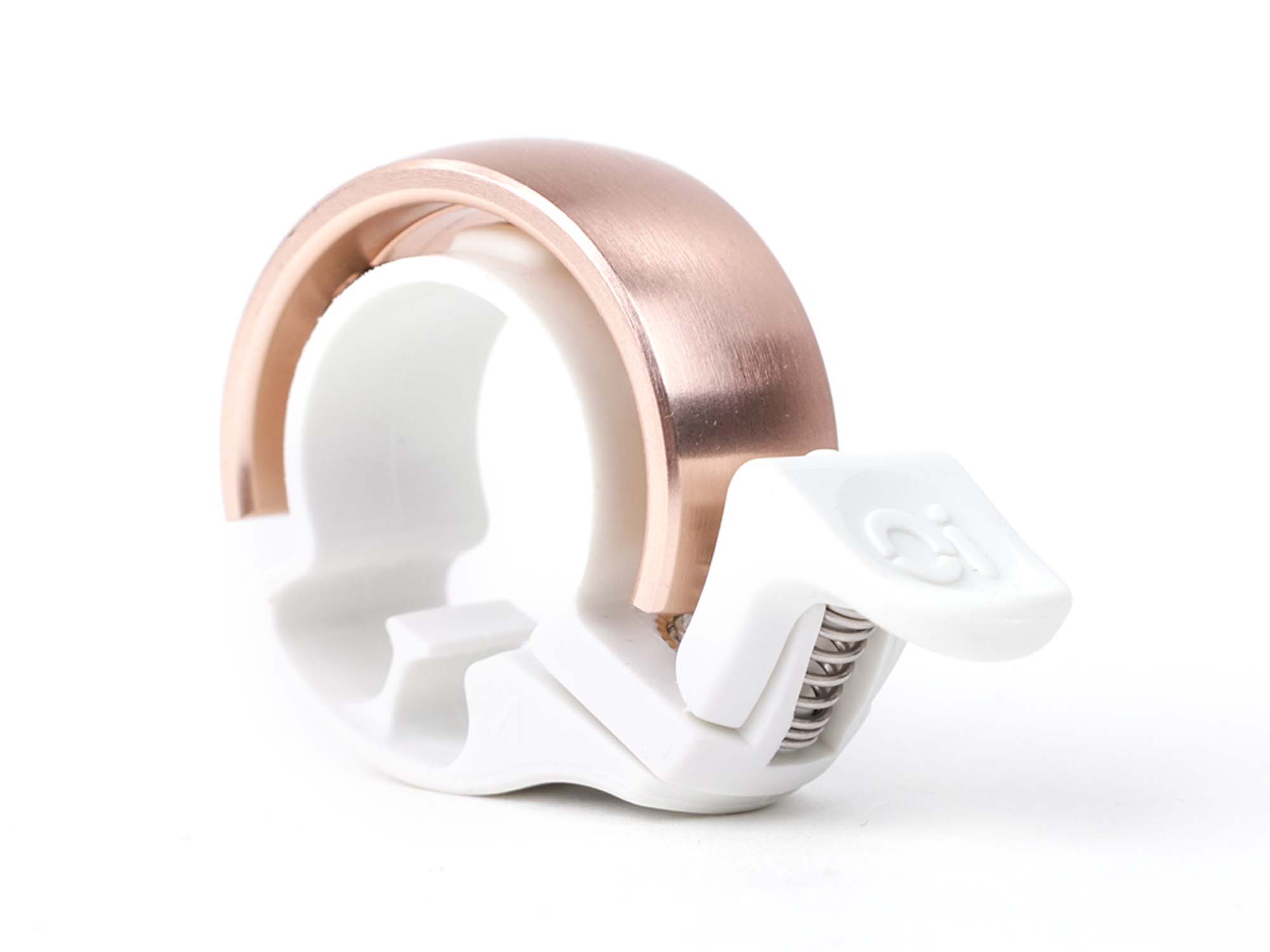 Knog Klokke Oi small hvid/messing | Styrdiameter: 22,2 mm