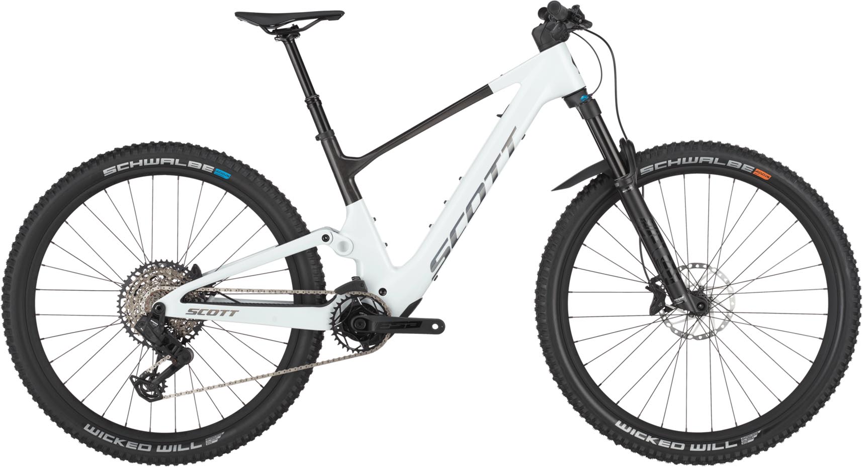Scott Lumen 905 cumulus white / carbon black 2025 - Elcykel Fuldafdæmpede Mountainbike