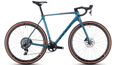 Cube Cross Race C:68X SLT racercykel i skinnende blå.