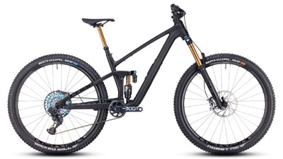 Cube Stereo ONE55 C:62 SLT fuldt udstyret mountainbike i mørkegrå.