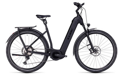 Klik her for at se Cube-elcykler med lavt stige-stel.