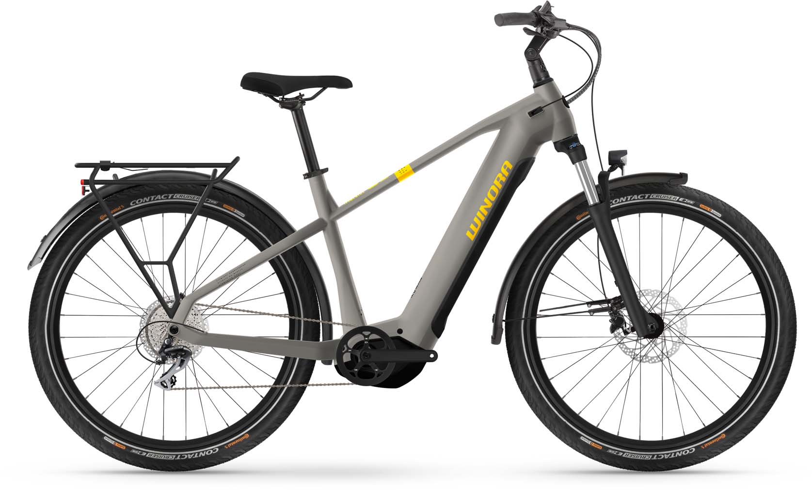 Winora Yucatan X8 Quarz matt 2024 - Elcykel Trekkingcykel Herrer