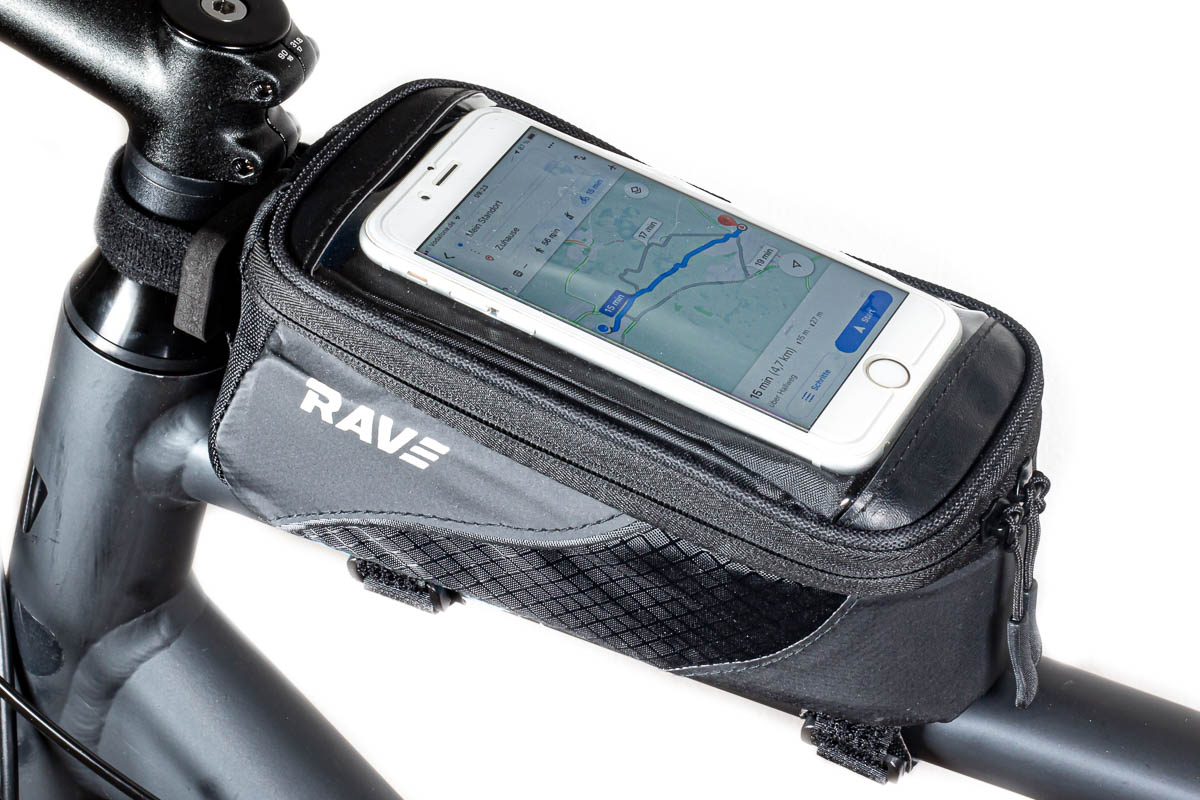 RAVE Cykel mobiltelefon taske Overrørstaske Ramme taske Universal holder
