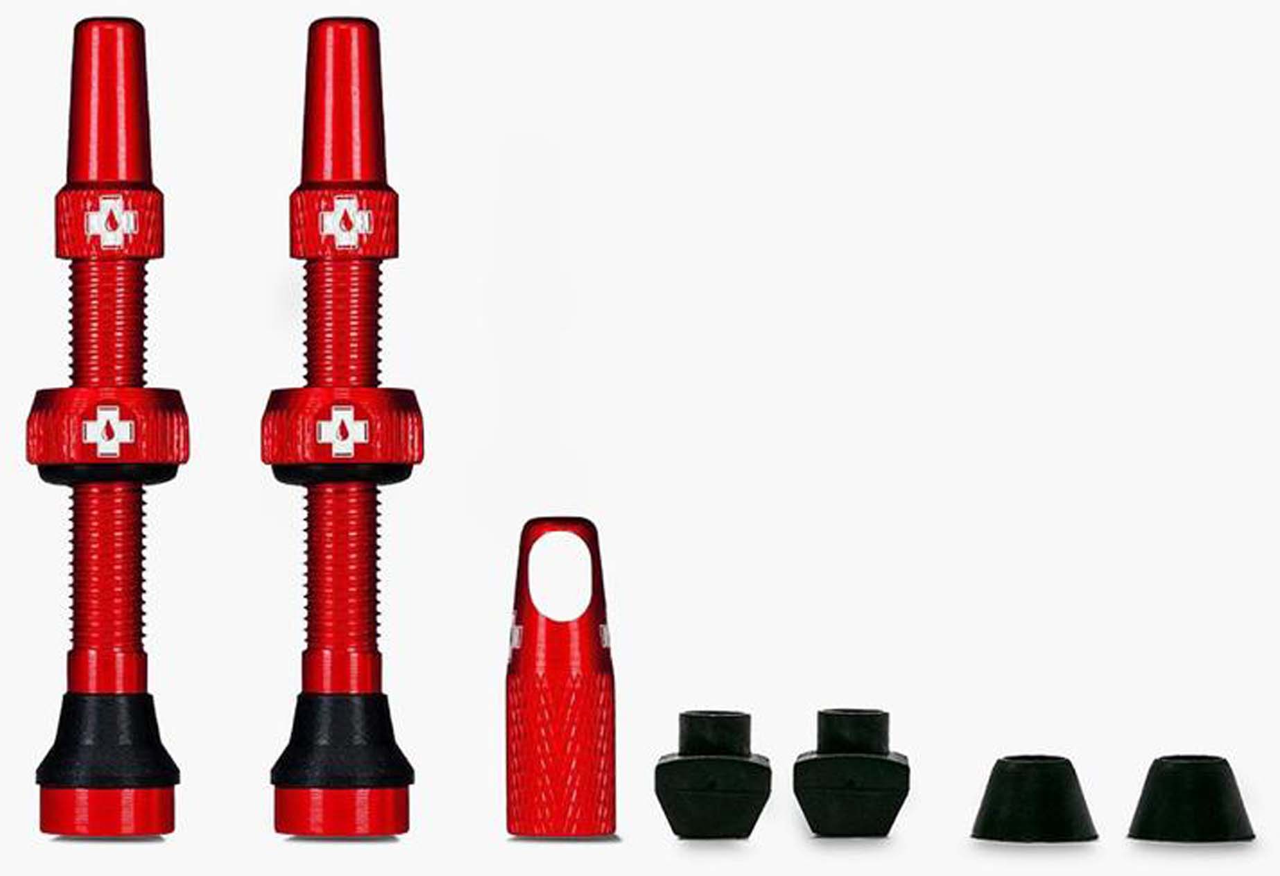 Muc-Off Tubeless ventil-sæt Universal til MTB &amp; landevej rød 60