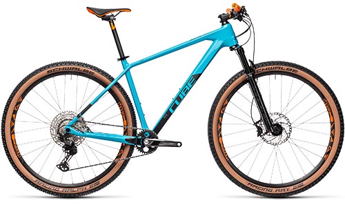 Cube Reaction-cykel, mountainbike-hardtail i turkisblå.