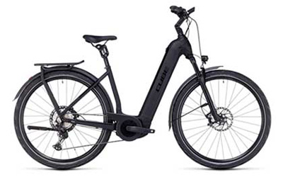 Klik her for at se Cube-elcykler med lavt stige-stel.