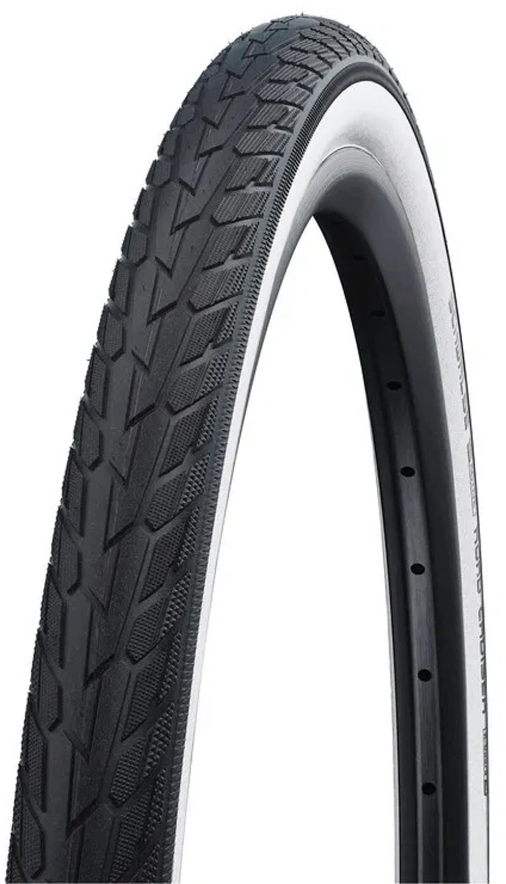 Schwalbe Dæk Road Cruiser HS 484 28x1,60" 42-622 hvid sidevæg TwSk Refl KG GC