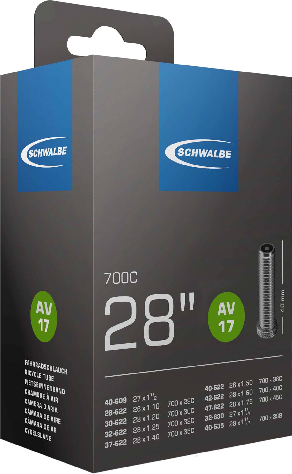Slang Schwalbe AV17 28/47-622/635 IB AGV 40 mm