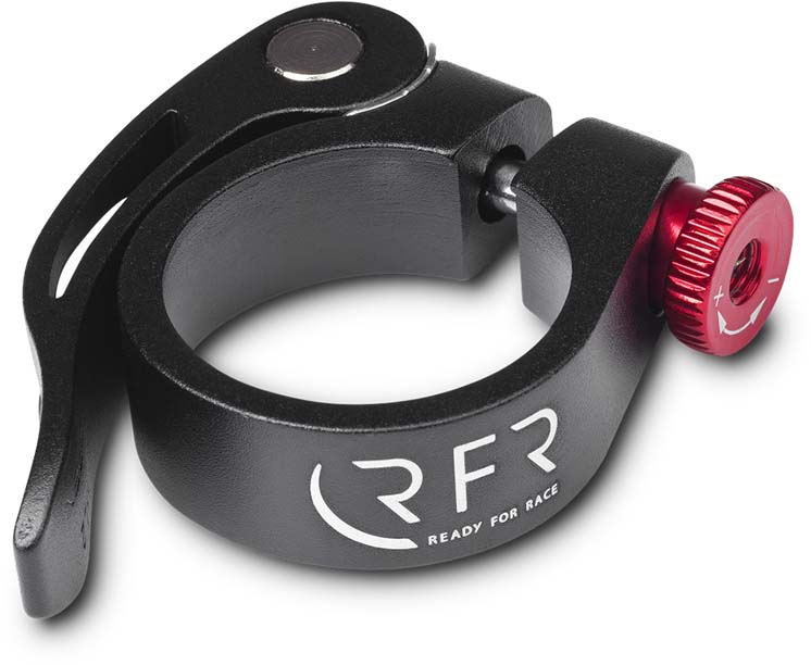 RFR Sadelklemme med hurtigspænder 31,8 mm sort og rød