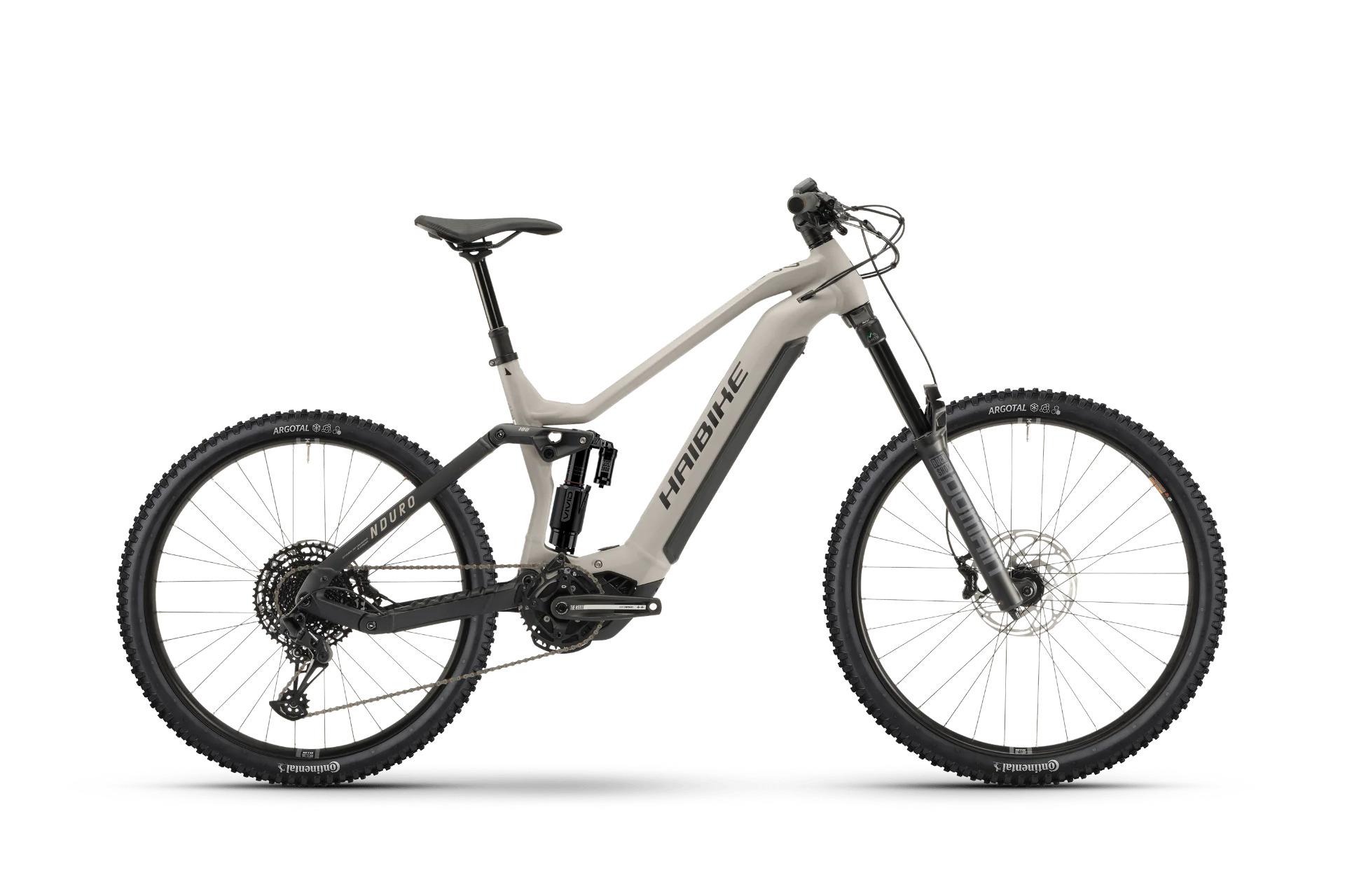 Haibike Nduro 6 Matte Urban Grey Black 2025 - Elcykel Fuldafdæmpede Mountainbike