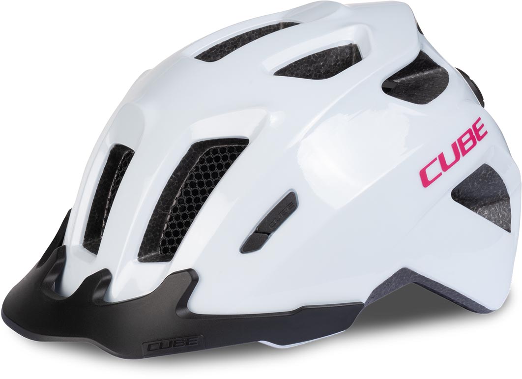 CUBE Hjelm FINK flashwhite´n´pink